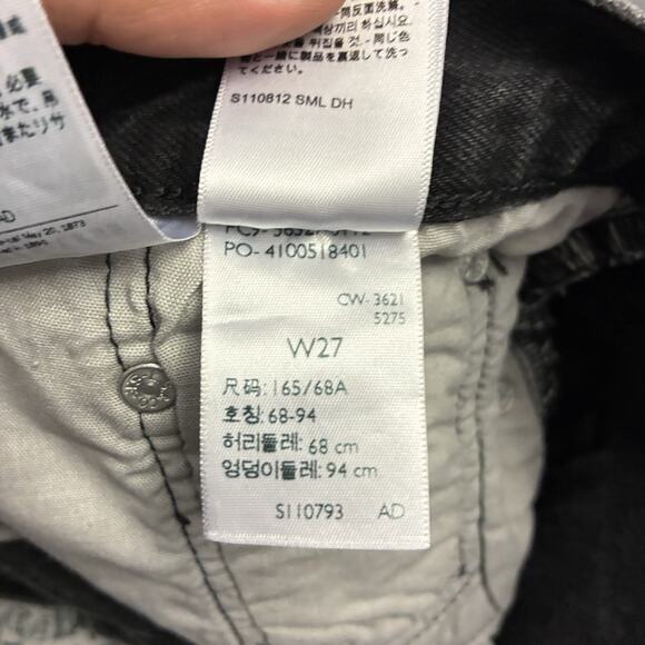 VTG Levis 501 Jean Shorts Women’s Sz.27 Black Button Fly Cut Off Daisy Duke - Picture 3 of 9